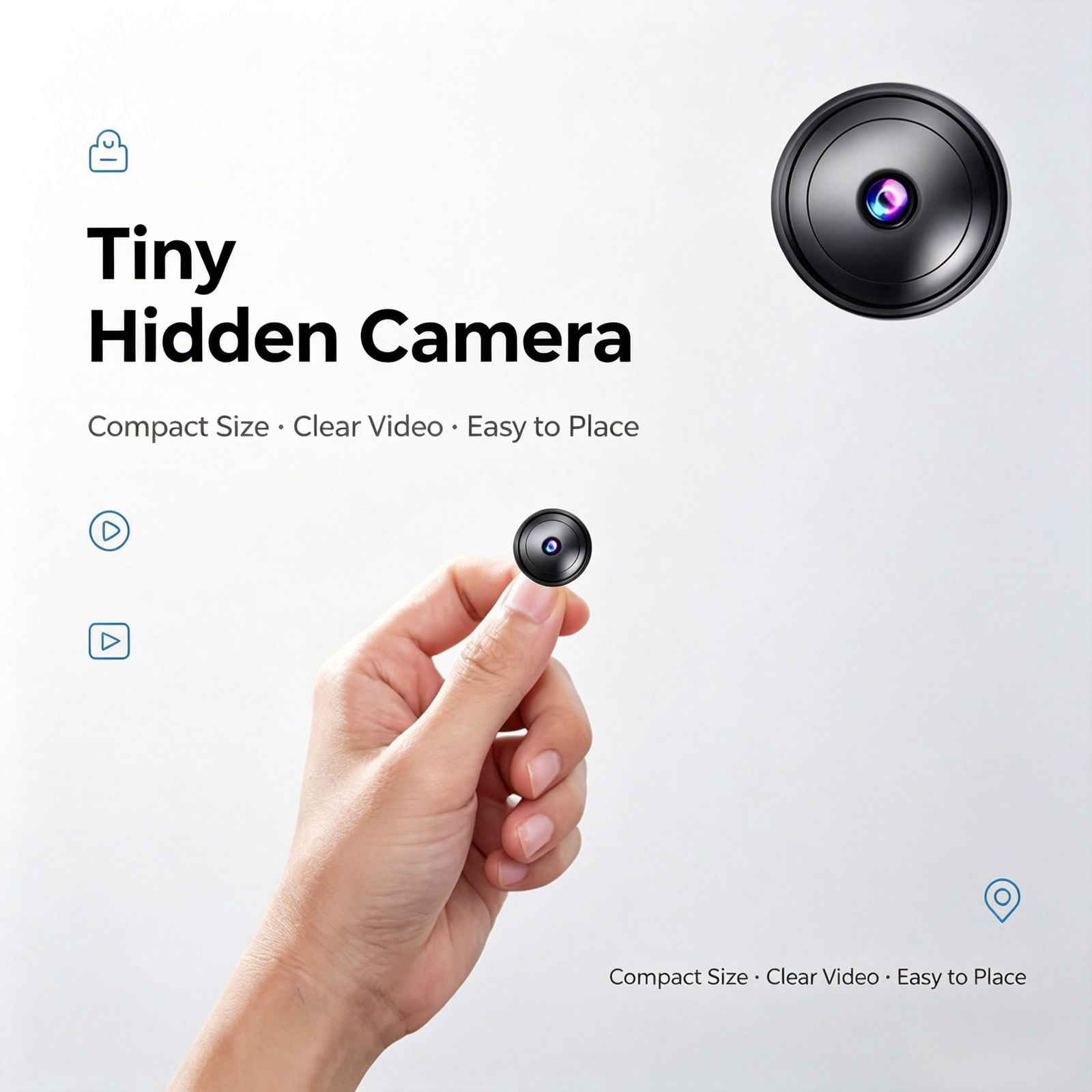 Wireless WiFi Security Camera Home Indoor Outdoor Camera House Cam 1080P Car Camaras Smart Camera Baby for Hous Home Office Outdoor Mobile APP Remote Security No Need G6