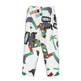 thumbnail image 5 of Kll Womens Dinosaur On Excavator2 Print Pajama Pants Soft Pajama Bottoms For Women Cozy Lounge Pants, 5 of 9