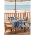 thumbnail image 2 of Outdoor Tablecloth with Umbrella Hole for Patio/Picnic/Party/Camping, Vintage Ocean Waterproof Table Cloth Rectangle Table Cover Washable, Nautical Anchor Sailboat Marine Life Watercolor (60"x 84"), 2 of 8