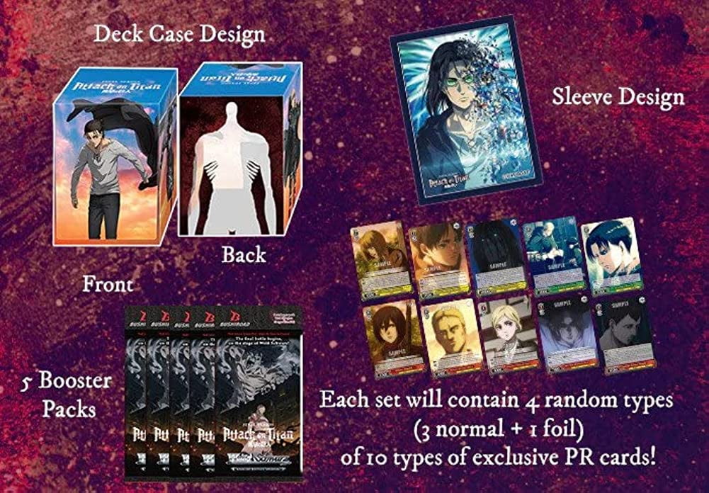 attack on titan final season booster box and the Titans Weiss Schwarz Attack on Titan