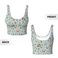 thumbnail image 6 of Rateoe Tribal Animals Print Womens' Sports Bras Scoop Neck Sports Vest- Padded U Back Seamless High Impact Support, 6 of 7
