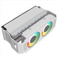 thumbnail image 2 of 2X PC Case RAM Memory Module ARGB Cooler DDR3 to DDR5 5V 3Pin PWM 4Pin Light Sync 120mm Dual Fans Cooling Radiator White,2 x RAM Cooler,White, 2 of 4