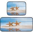 thumbnail image 7 of SKYSONIC Starfish Ocean Beach Kitchen Mats and Rugs Seascape Summer Floor Runner Area Rug Washable Carpet Perfect for Living Room Bedroom Entryway,19.7"x27.6"+19.7"x47.2", 7 of 7