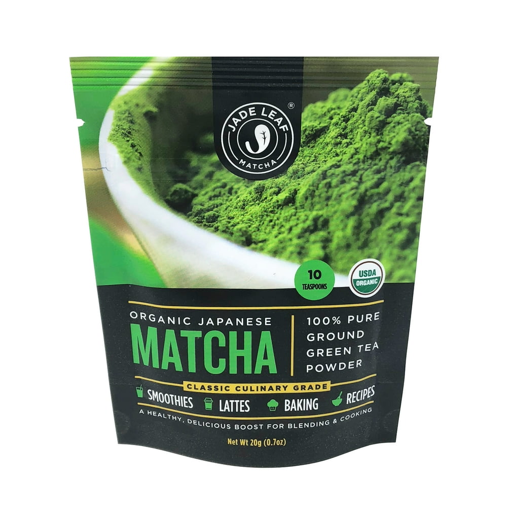 Jade Leaf Matcha, Organic Japanese Culinary Matcha, Powdered Tea, 0.7