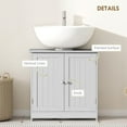 thumbnail image 5 of Favory 2 - Door Under Sink Bathroom Cabinet with Shelf, Pedestal Sink Vanity Cabinet for Bathroom Storage & Organization,Light Gray, 5 of 10