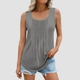 thumbnail image 2 of Tank Tops for Women Plus Size Crew Neck Sleeveless Casual Solid Color Womens Round Neck Summer Tops, 2 of 6