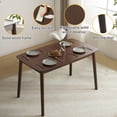 thumbnail image 6 of Hassch 5PCS Dining Table Set, Kitchen Table and 4 Soft Chairs, Rectangular Table Set with Soild Wood Frame for Home,Apartment, Walnut, 6 of 7