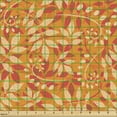 thumbnail image 2 of Leaves Fabric by the Yard Upholstery, Autumn Tones Leaves Abstract Design Printed Illustration, Decorative Fabric for DIY and Home Accents, Marigold Dark Peach by Ambesonne, 2 of 5