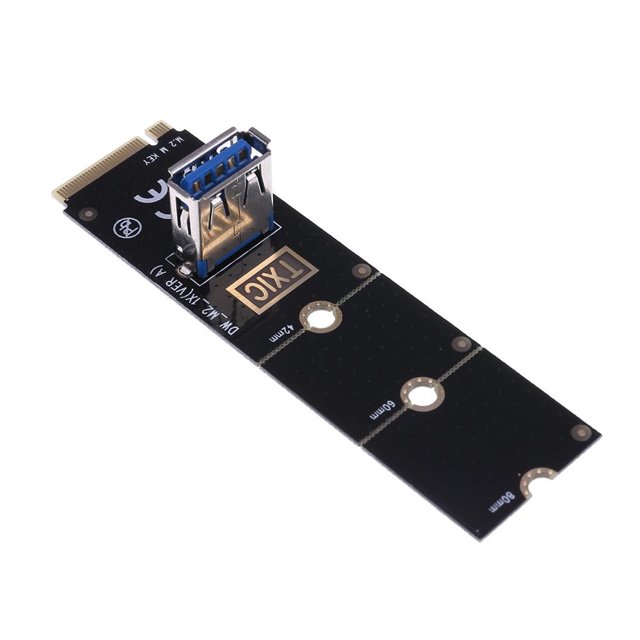Adaptador convertidor de puerto M.2/NGFF a USB3.0 de jixopn, tarjeta gráfica, cable extensor