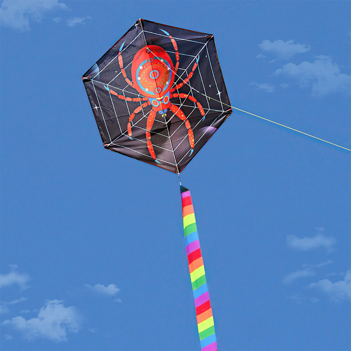 CIPACHO Flying Kite, Outdoor Kite for Kids, Hexagonal Spider Kite Toy