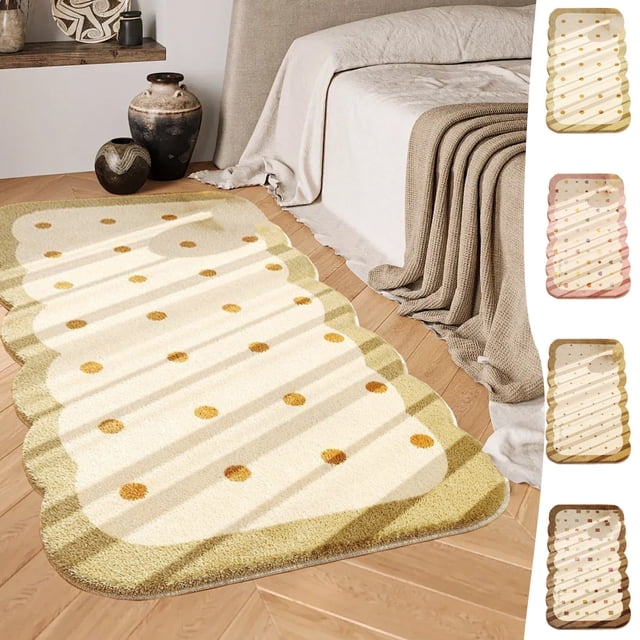 Soft Faux Pashmina Carpet Mat - Non-Slip Foldable Rug for Bedroom, Living Room & Office