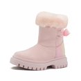 thumbnail image 4 of Bota Botín Bambino Para Niña Antiderrapante Moño Afelpada rosa 19, 4 of 6
