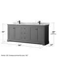 thumbnail image 4 of Wyndham Collection Wcv232380dcmunsmxx Avery 80" Free Standing Double Basin Vanity Set -, 4 of 7