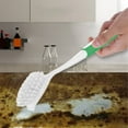 thumbnail image 4 of Btomtd Stiff Bristle Dishwashing Brush with Spatula Scrub Brush for Pots Pans Sink Cleaning Brush for Kitchen, Green, 4 of 6