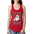 thumbnail image 2 of Wild Bobby I'm Into Fitness Cookie In My Mouth Santa Sweater | Holiday Women Racerback Tank Top, 2 of 5