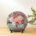 thumbnail image 6 of Gaeub Vintage Typewriter Floral Print Ceramic Plate,Dinner Plates,Bone China Decorative Plates with Display Stand,Art Ceramic Ornaments for Wall Hanging Decoration-8in, 6 of 6