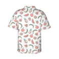 thumbnail image 3 of Uemuo Fruit Printed Regular Fit Short Sleeve Casual Hawaiian Shirt for Men,Aloha shirt,Tropical shirt,Floral print shirt,Vacation Beach shirt-Medium, 3 of 9