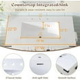thumbnail image 6 of Merluxy Farmhouse Bathroom Vanity with Sink,Wood Barn Door Freestanding Bath Storage Cabinet,White, 6 of 10