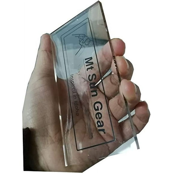 Mt Sun Gear Heavy Duty Acrylic Wax Scraper for ski and Snowboard Tuning. 4 MM Thick, Stays Sharp. Perfect for Downhill, Snowboards or XC skis (Clr2pk)