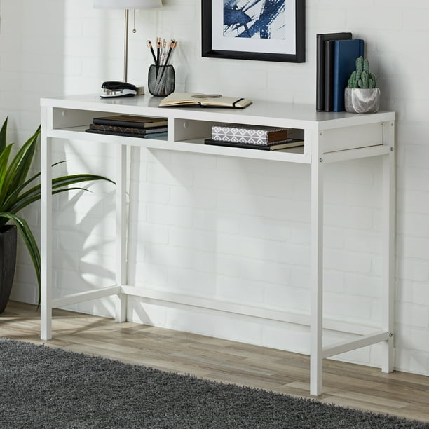 Mainstays Sumpter Park Open Shelf Wall Desk, White
