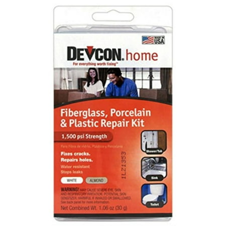 Devcon Epoxy Bathtub Repair Kit (Almond & White), 1.06 ounce , Fiberglass By (Best Paint For Fiberglass Bathtub)