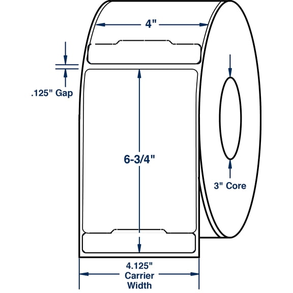 Compulabel 530695, 4" x 6" Direct Thermal Labels With 3/4" Tab FedExs¿