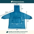 thumbnail image 4 of PAVILIA Wearable Blanket Hoodie for Women Men, Oversized Hoodie Sweatshirt Blanket, Hooded Sweater Blanket Neck Warmer, Fleece Soft Hug Sleep Pod Adult, Cozy Warm Plush Gift Ideas Mom Wife, Teal Blue, 4 of 7