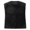 thumbnail image 5 of FNFHFY Womens Cropped Faux Fur Vest Soilid Sleeveless Fuzzy Fleece Jacket Shaggy Vests Soft Warm Fluffy Waitcoat Gilet, 5 of 5