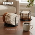 thumbnail image 6 of 8-piece coaster set, suitable for beverages, 4-inch large coasters protect tabletops from hot and cold drinks, multi-functional coasters, excellent home decorations, non-slip and easy to clean., 6 of 6