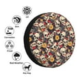 thumbnail image 4 of Fuzoiu rock Skull record artist Print Universal Spare Tire Cover with Buckle Strap, Waterproof Wheel Covers for Jeep, Trailer, RV, Truck and All Car-17 inch, 4 of 6