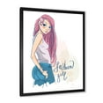 thumbnail image 2 of Designart 'Trendy Fashion Woman I' Children's Art Framed Art Print, 2 of 4
