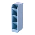 thumbnail image 1 of Inclined Pen Caddy, 4 Slot Plastic Desktop Insert Pen Holder Organizer Stationery Storage Box for Home School Storing Hand Erasers Rulers Scissors Pencils, 1 of 8