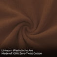 thumbnail image 3 of Linteum Textile 100% Cotton Premium Washcloths, 12x12 Inches [Pack of 24] Chocolate, 3 of 6