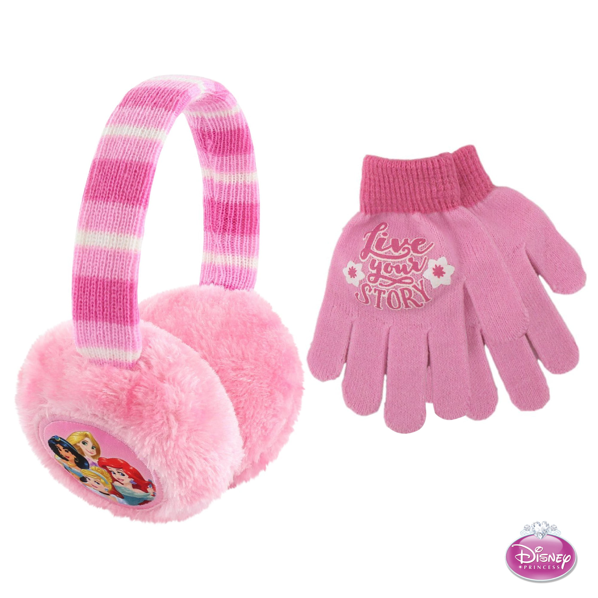 LALALOOPSY Girls Winter Hat Earmuffs Glove Set Trapper Cap 
