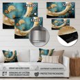 thumbnail image 4 of Designart "Gold Teal Abstract VORTEXs III" Abstract Spirals Metal Art Living Room, 4 of 5