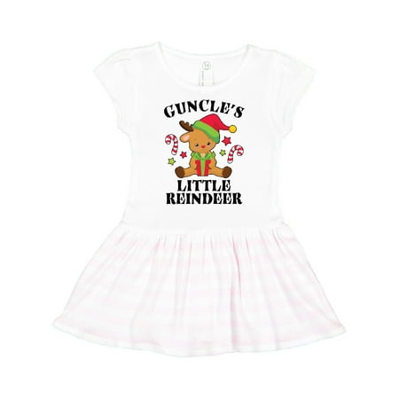 

Inktastic Christmas Guncle s Little Reindeer with Candy Canes Gift Toddler Girl Dress