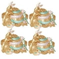 thumbnail image 5 of VERDANVERSE 4pcs Bunny Serviette Rings Golden Alloy Table Decoration Dinner Parties Easter, 5 of 8