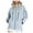 Light Blue, variant on Women Rain Jacket Women's Ligtweight Jackets Anorak Utility Drawstring Waist Hoodie Zip Up Fall Casual Coat with Pockets Light Blue,L