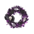 thumbnail image 2 of Halloween Hand Bone Wreath, Spooky Front Door Wreath Gothic Bow Festival Hanging Decoration, Reusable Seasonal Accent for Porch Entryway Garden for Halloween Party Indoor Outdoor Decor, 2 of 6