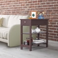 thumbnail image 5 of ZENY Set of 2 Side Table Living Room End Table Nightstands 3-Tier Sofa End Table for Small Space, Brown, 5 of 10