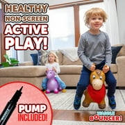 Waddle Inflatable Hopper Animal, Kids and Toddlers, Pump, 2 Years and up, Brown Horse