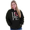 thumbnail image 3 of Hope Pink Ribbon Breast Cancer BCA Women Plus Size Graphic Pullover Hoodie Brisco Brands 5X, 3 of 4