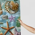 thumbnail image 3 of Chilfamy Ocean Themed Shower Curtains Cartoon Starfish Seashells Seasnail Coral Sea Themed Kids Boy and Girl Bathroom Decor Polyester Fabric Shower Curtain Set with Hooks White, 3 of 7