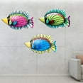 thumbnail image 4 of SDJMa 11.8 Inches Hand-Painted Metal Fish Art Wall Decor Coastal Ocean Sea Hanging Decorations Garden Pool Decor Colorful Outdoor or Indoor Wall Sculptures, 4 of 7