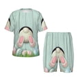 thumbnail image 1 of Balery White Bunny Bottom And Easter Eggs Conjunto de Pijama Infantil de Manga Corta con Estampado – Ropa de Dormir de Algodón Suave-Medium, 1 of 6