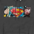 thumbnail image 2 of Superman Super Reveal Unisex Adult Pull-Over Heather Hoodie, Black Heather, Large, 2 of 4