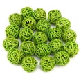 thumbnail image 3 of YUMILI Bola de ratán, 20 Bolas de ratán para jardín, Boda, Fiesta, decoración de Navidad(Verde), 3 of 8