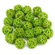 thumbnail image 4 of Decoraciones de bolas de ratán verdes para jardín, boda, fiesta, Navidad, paquete de 20, 4 of 9
