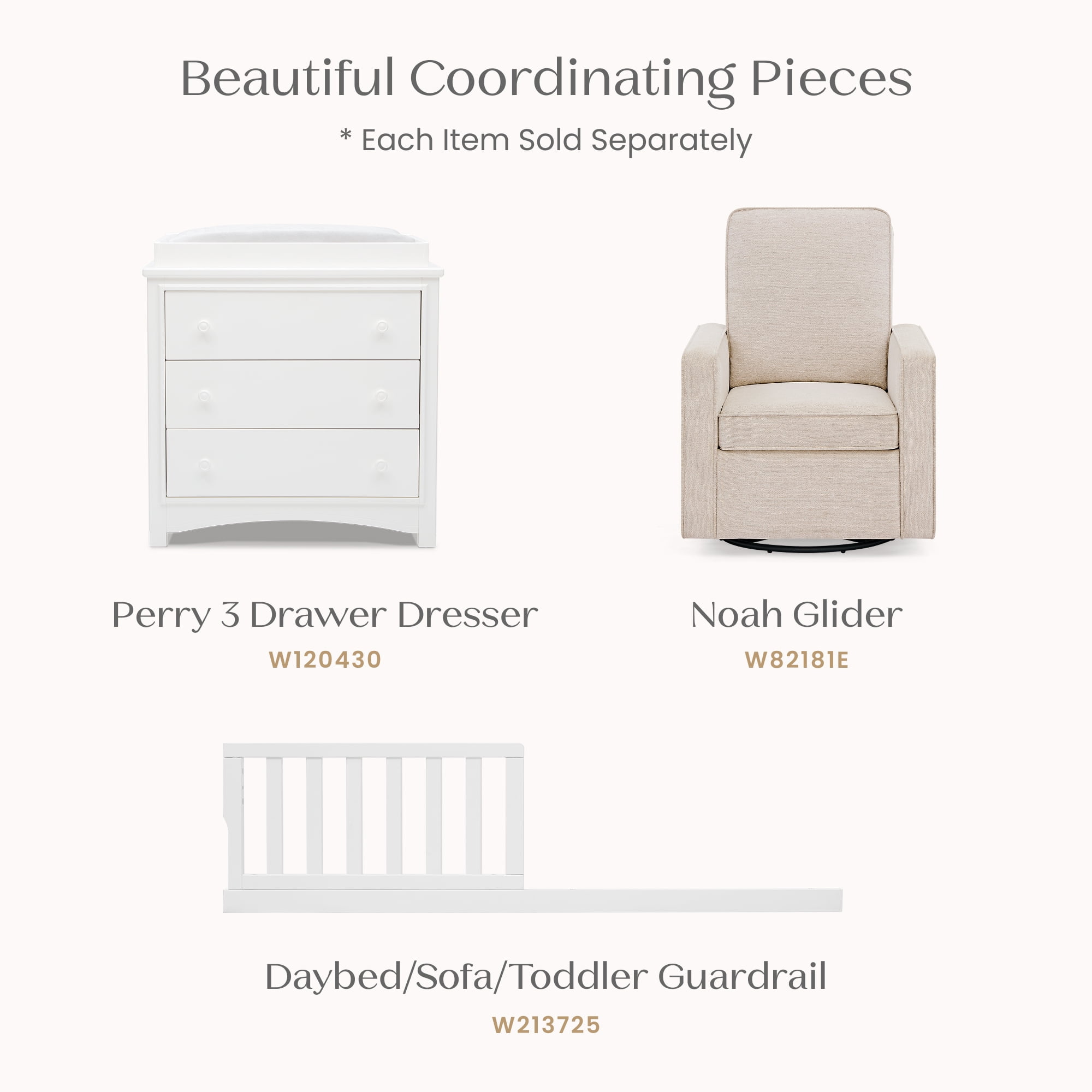 Delta Children Emmie 4-in-1 Convertible Crib - Converts from Baby Crib to Toddler Bed, Daybed and Sofa Bed, Fits Standard Full-Size Crib Mattress, White