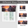 thumbnail image 6 of Wolf Thermal Insulated Window Curtain Valance Moon Forest Wild Animals Sunset View Mountain Rod Pocket Window Valance for Living Room Bathroom Bedroom Kitchen 54 by 18 in, 1 Panel, 6 of 6